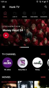 Hunk TV APK 3